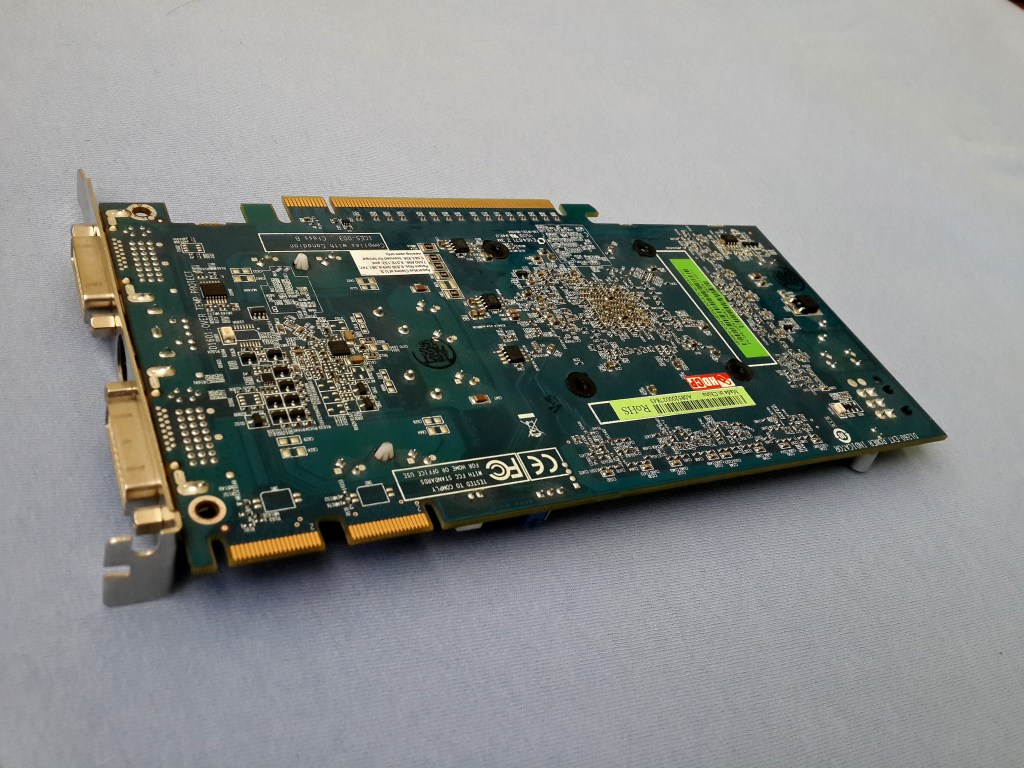 Photograph of a PCIe graphics card