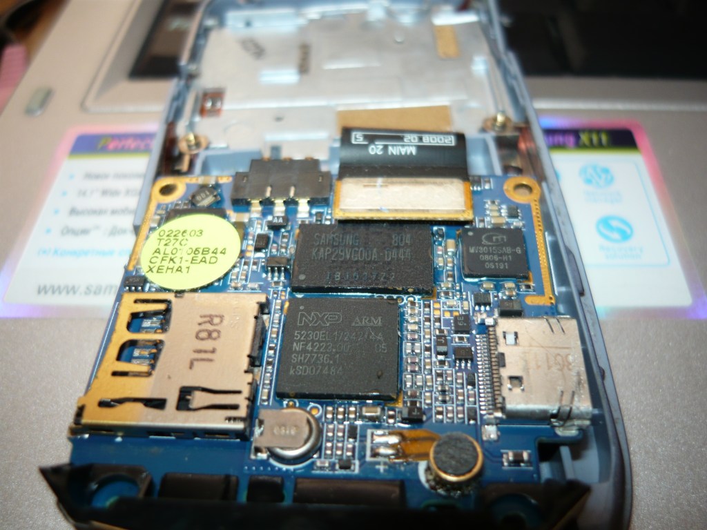 Close-up photograph of an Arm-based processor