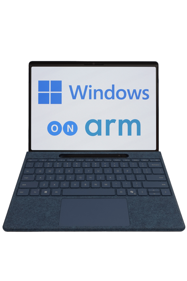 Microsoft Surface Pro displaying Windows and Arm branding