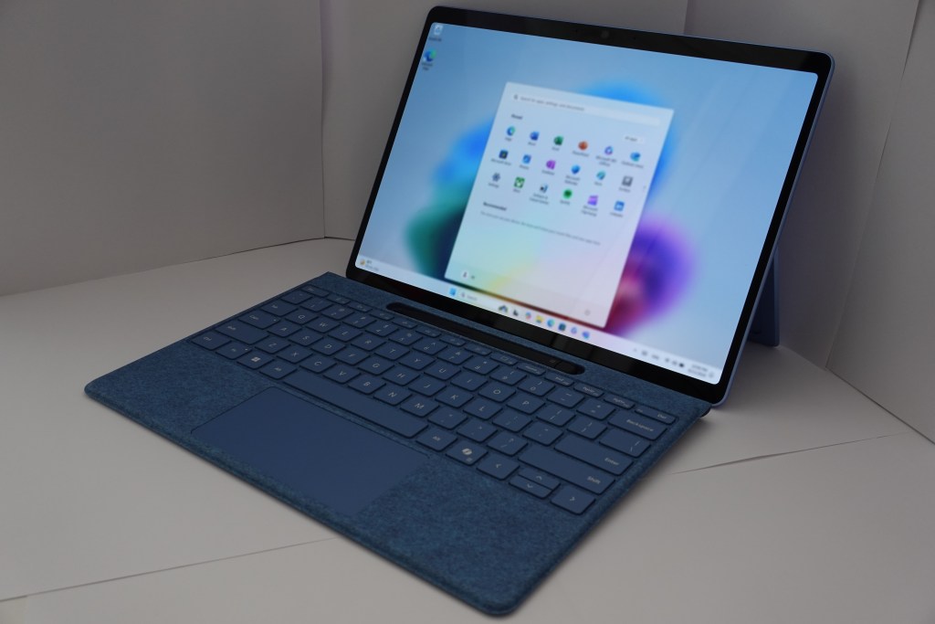A Microsoft Surface laptop running Windows 11