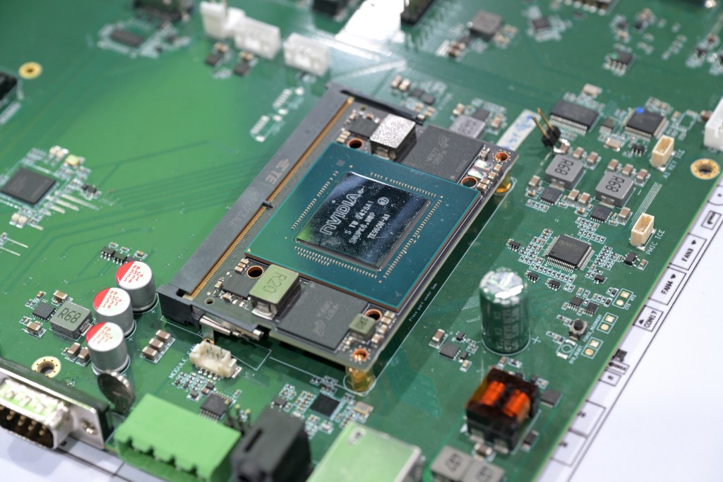 NVIDIA Jetson Orin NX module installed on a motherboard