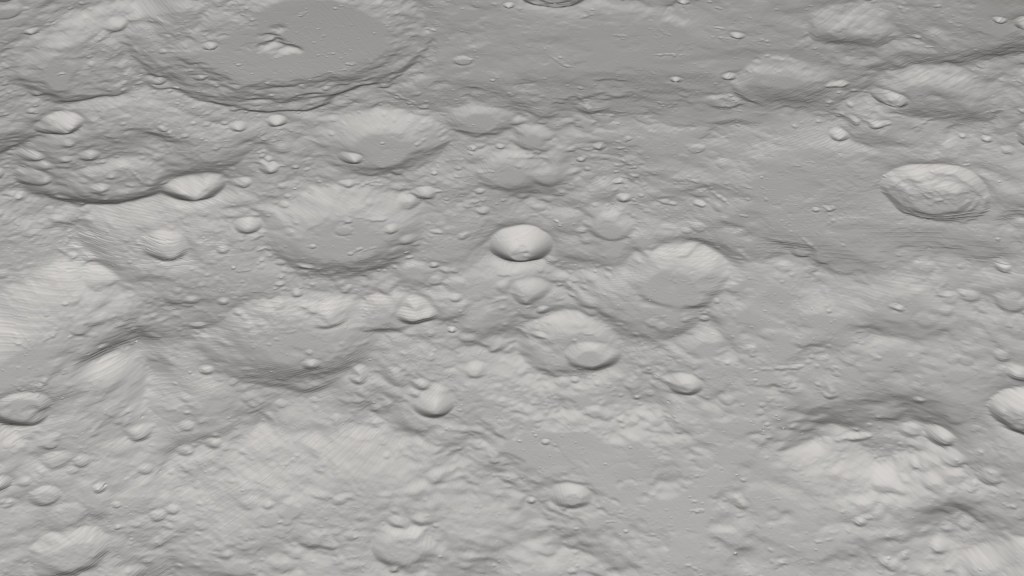 NASA visualization of the Moon’s south polar terrain centered on Shackleton crater